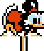 Scrooge McDuck sprite from DuckTales on the NES